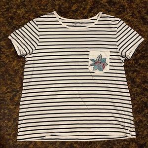 Striped pocketed T-shirt